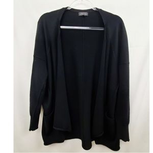 Lord & Taylor Black Merino Wool Slouch Cardigan Size XS